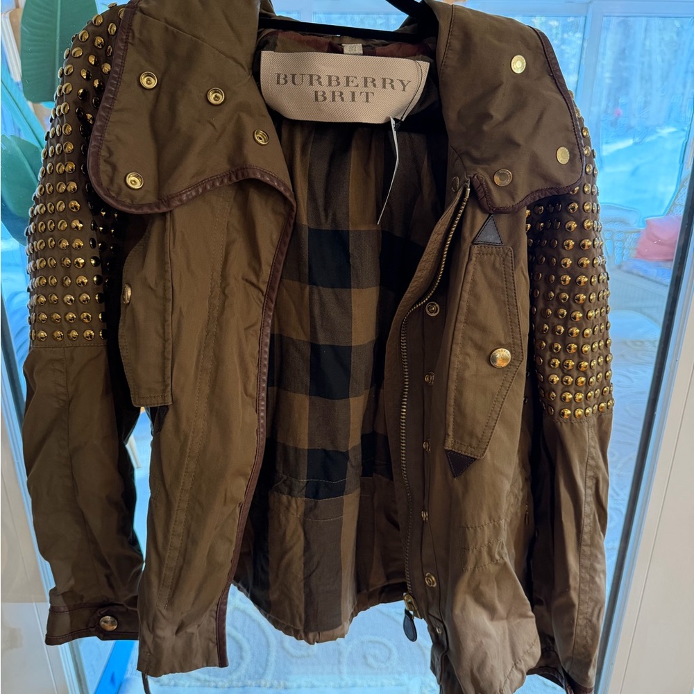 Burberry Brit Olive Studded Women’s Jacket